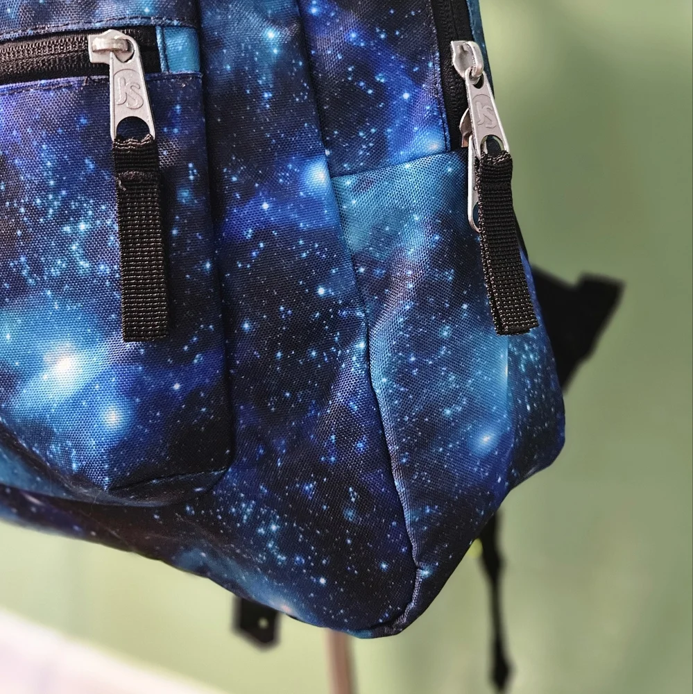 JanSport Galaxy / Starfield Print Backpack - Blue‎ and Black